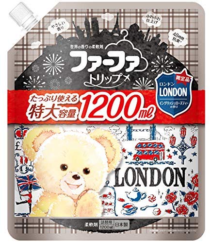 ファーファ トリップ ロンドン 濃縮 柔軟剤 イングリッシュローズティーの香り 大容量 1200ml 詰替 3個セット