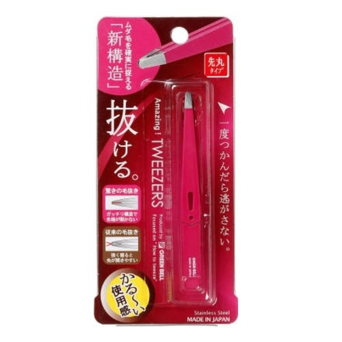 驚きの毛抜き先丸タイプ（ローズ）