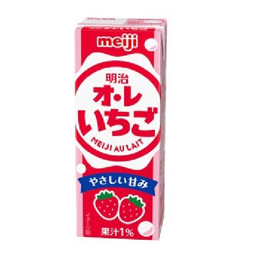 明治 オ・レ いちご 200ml紙パック×24本入