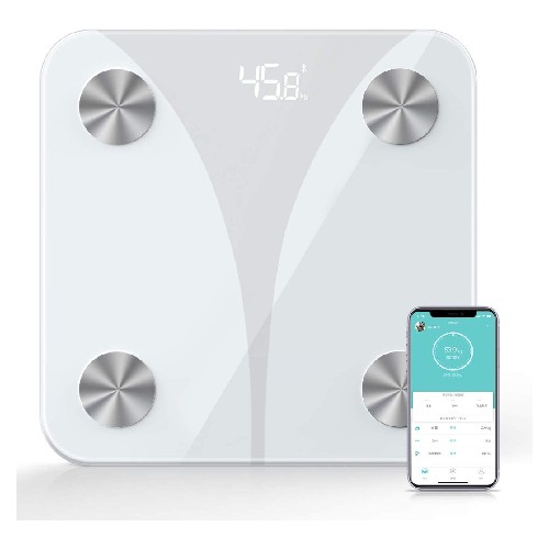 体重計 体組成計 体脂肪 高精度 カロリー測定可能 ボディスケール スマートスケール 体重/基礎代謝量/脂肪率/内蔵脂肪/体脂肪率測定可能 Bluetooth対応 iOS/Androidアプリで健康管理