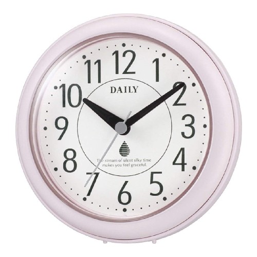 掛け時計 置き時計 防水 防塵 アクアパークDN ピンク DAILY 4KG711DN13