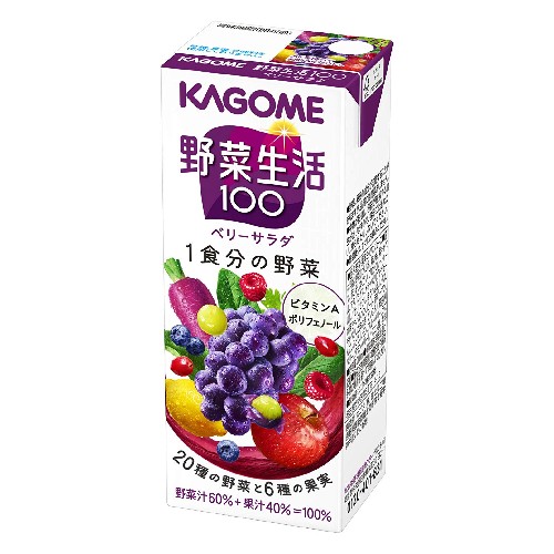 カゴメ 野菜生活100 ベリーサラダ 200ml×24本